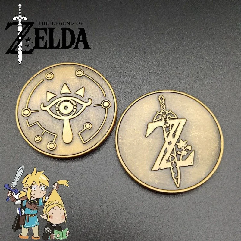 Zelda Tears of The Kingdom Commemorative Coin 50mm Collection Souvenir Souvenir Art Home Decoration Accessories Old Metal Gift