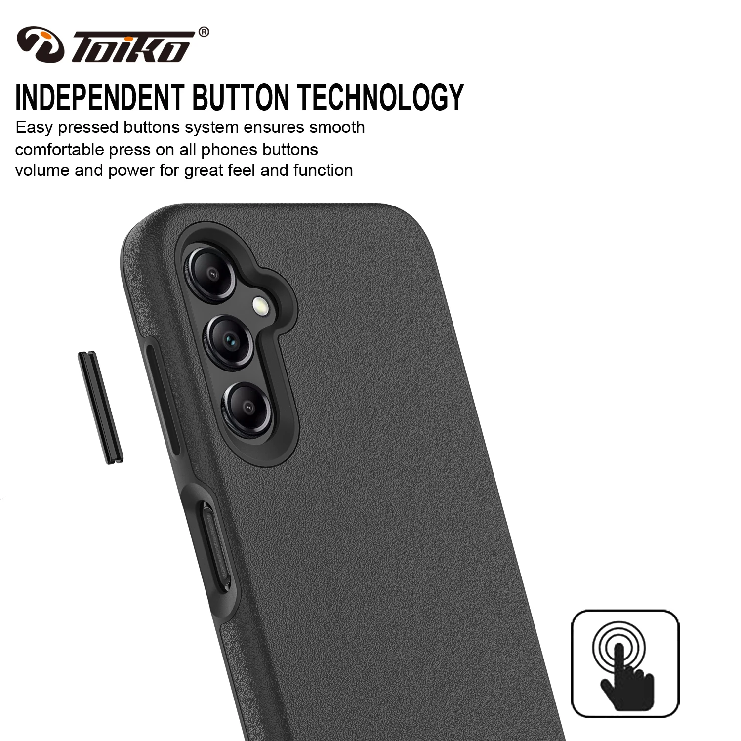 TOIKO CaZa 2 Layer Shockproof Case for Samsung Galaxy A14 A24 A34 A54 Armor Shell Hard PC Soft TPU Hybrid Protective Back Cover