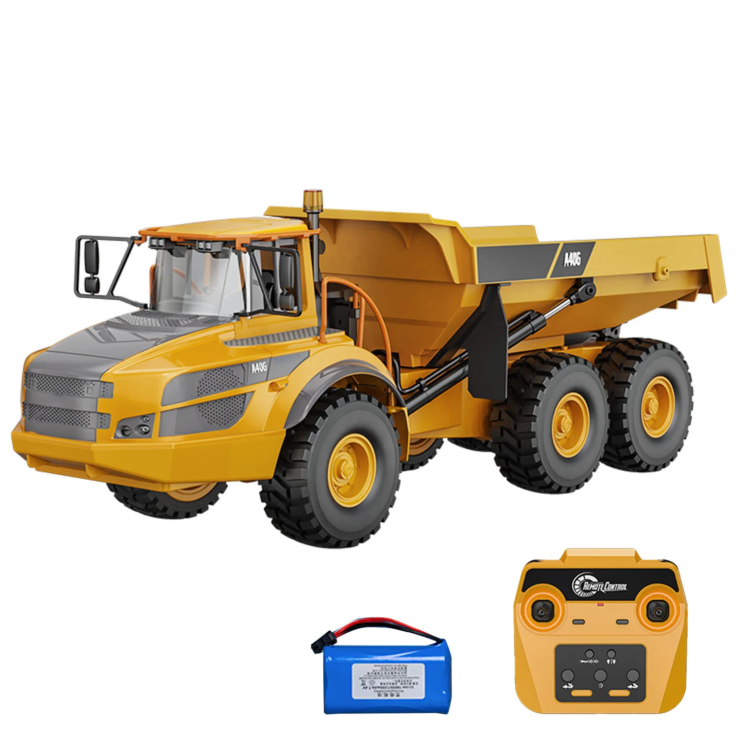 Plástico DoubleE E591 003 1/20 RC Articulado Dumper 6WD Caminhão de Controle Remoto Elétrico VO Bateria Do Motor Cabo de Carregamento USB RTR