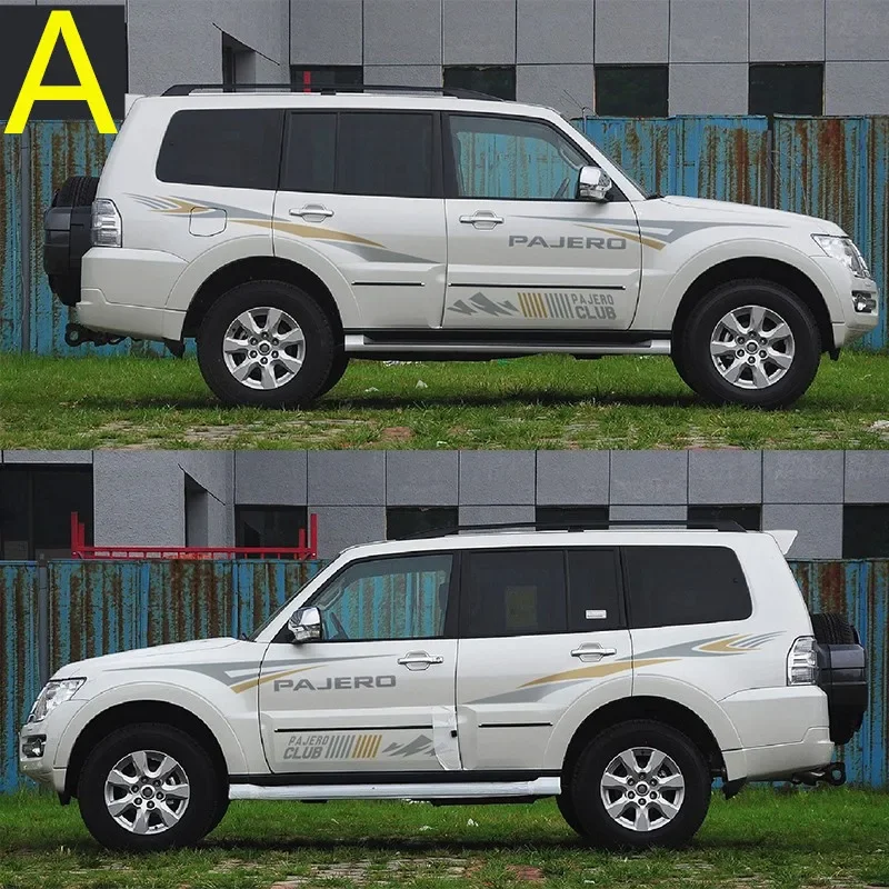 car stickers For Mitsubishi Pajero pull flowers V93 V97 modified personality body sports Accessories Vinyl Decals