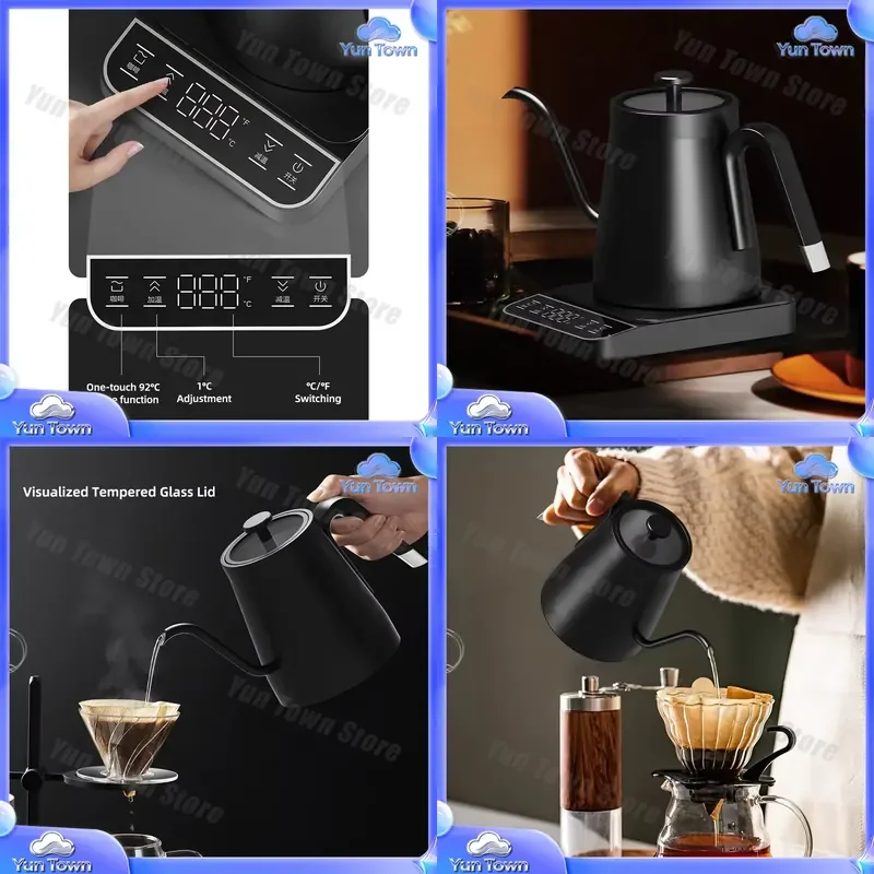 Smart Electric Kettle with Temperature Control for Gooseneck Jug Style Hand Brew Coffee Pot 110V 220V Heating Water Bottle