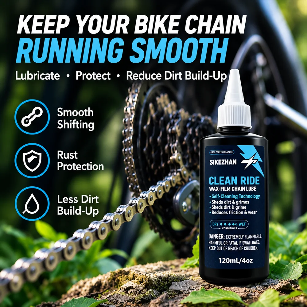 Wax-Based Bike Chain Lube Bicycle Lubricant Repels Dirt Quiet Smooth Ride Anti-Rust For MTB Road Gravel Mountain E-Bike Chains