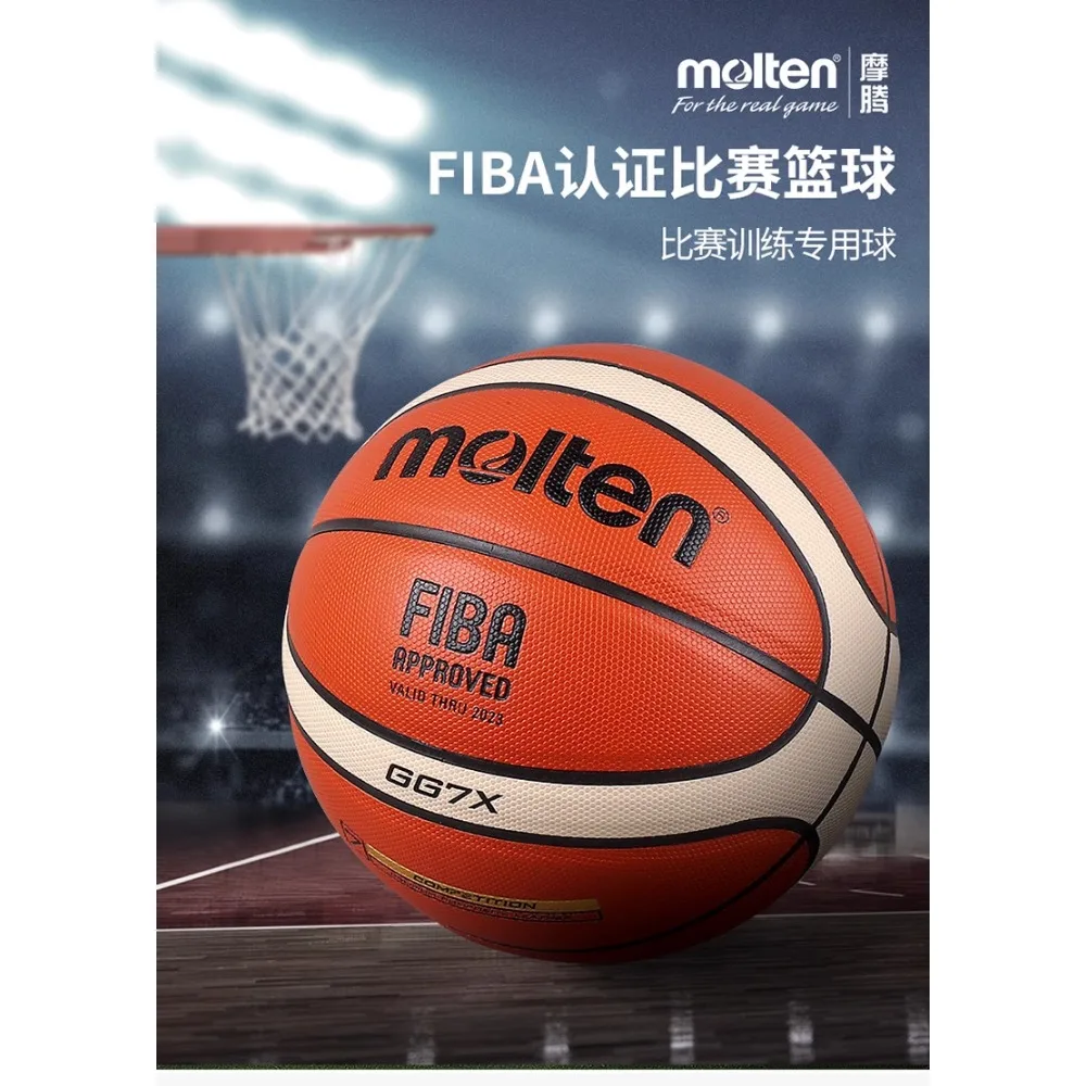 Molten-baloncesto GG7X para interiores y exteriores, resistente al desgaste, antideslizante, tren de competición para adultos, niños y estudiantes