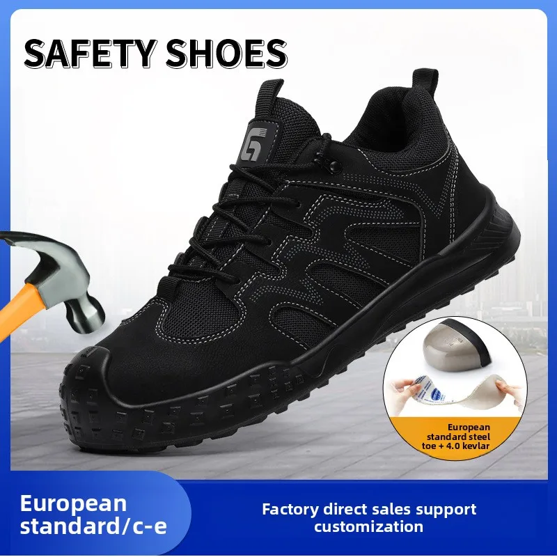 new-men-european-standard-steel-toe-safety-work-shoes-anti-smash-anti-puncture-black-microfiber-lightweight-durable-protective