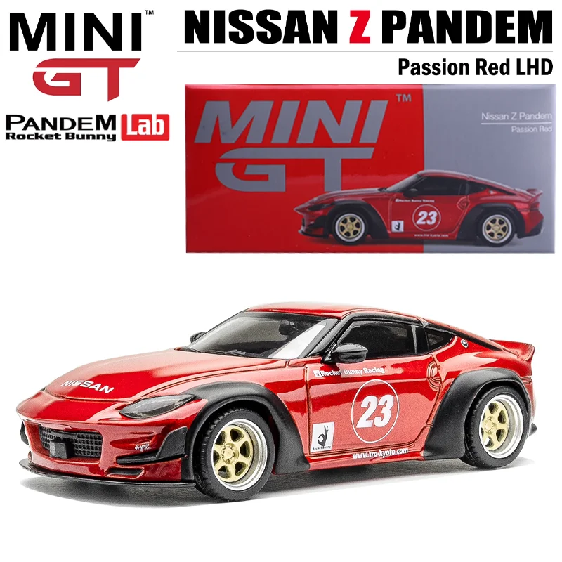 Minigt Schaal 1/64 Nissan Z Pandem Passie Rode Lhd Legering Speelgoed Motorvoertuig Diecast Metalen Model Geschenken