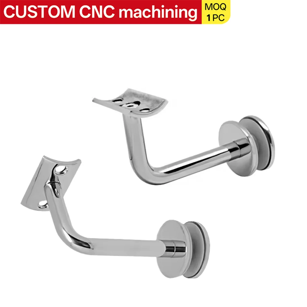 Custom Stair Hardware Low-Cost Wall-Mounted Stainless Steel Balustrade Handrail Tube Brackets Stair Handrail Accessories Balcony