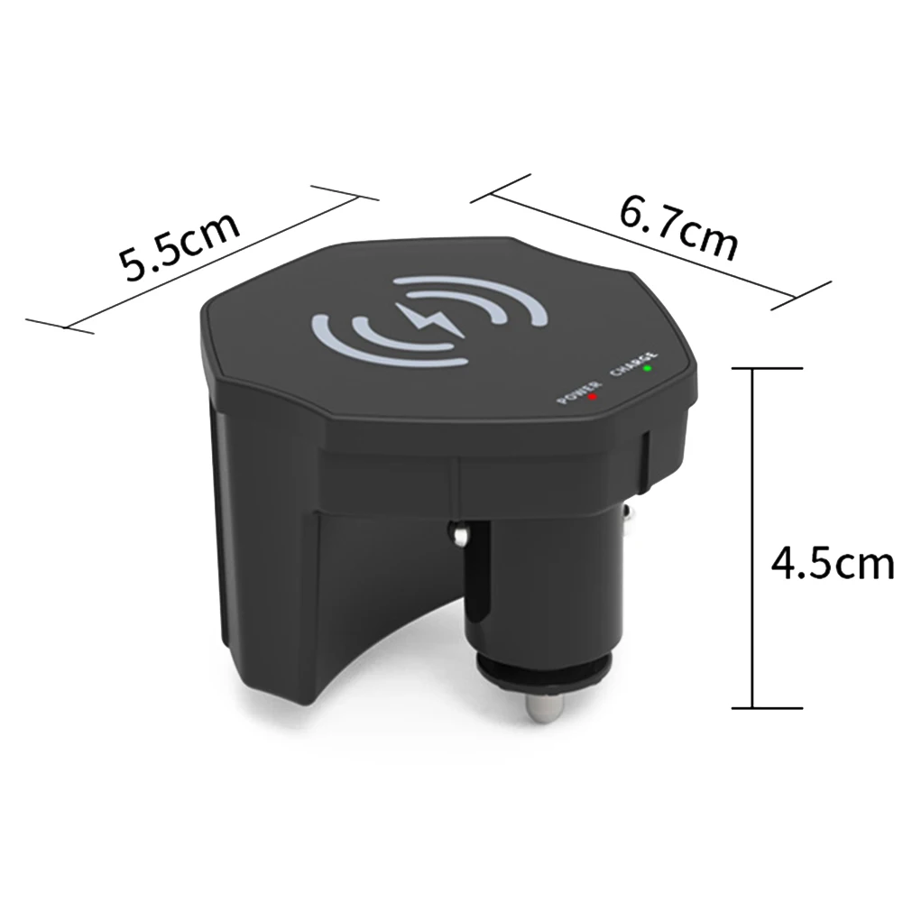 Cup Holder Mount 15W Magnetic Charger For Driving In-car Charging Rounded Edges Design Built-in Magnetic Ring Anti-slip Panel