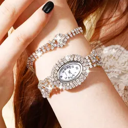 Watches Set Luxury Rhinestone Women Fashion Elegant Wristwatch Female Quartz Watch For Girl Ladies Clock Relogio Feminino