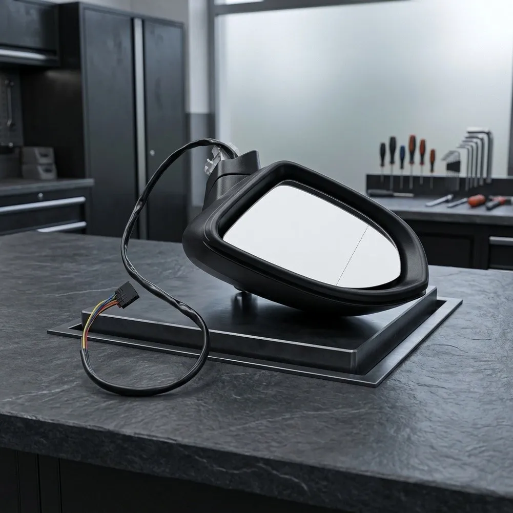 For Passat for b8 2015 2023 Left Side Heated Mirror Assembly LHD 3G1857507 ABS Black 12V with Power Adjustment and Signal