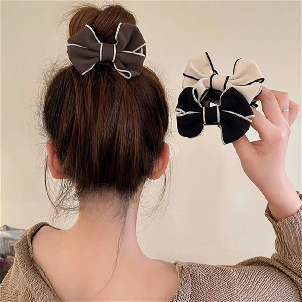 2/3 ชิ้น/เซ็ตผู้หญิง Bowknot คลิปผมน่ารักผ้า Art Double-Layer Bowknot Headwear ที่สวยงามแฟชั่นอุปกรณ์เสริมผม