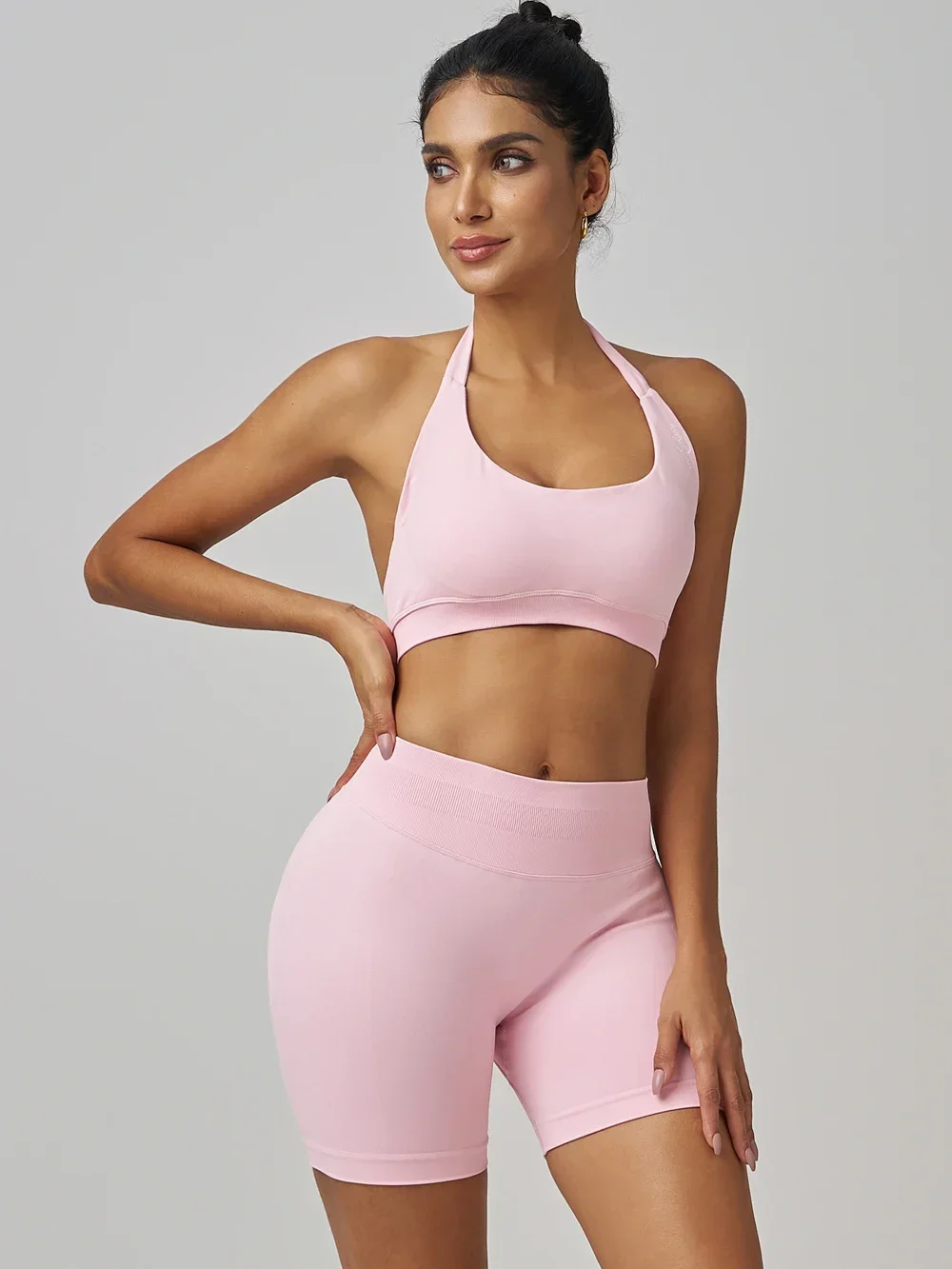 SUSISTAR Casual Workout Sets Two Piece Outfits for Women Ribbed Crop Tank Top High Waist Leggings Active Wear