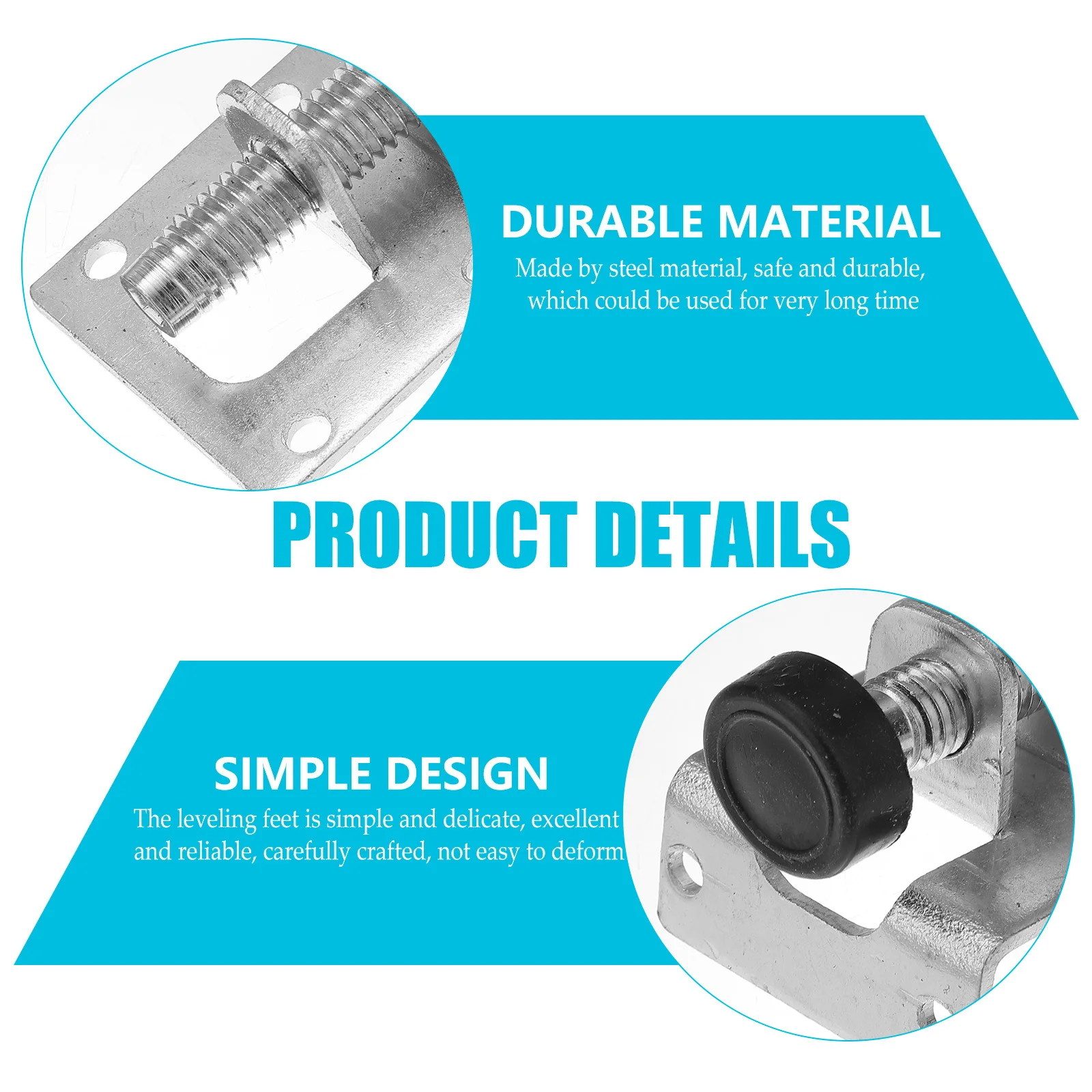 4pcs Furniture Leg Levelers Adjustable Steel Leveling Feet Durable Load Bearing Workbench Table Cabinet Leveler For Unbalanced