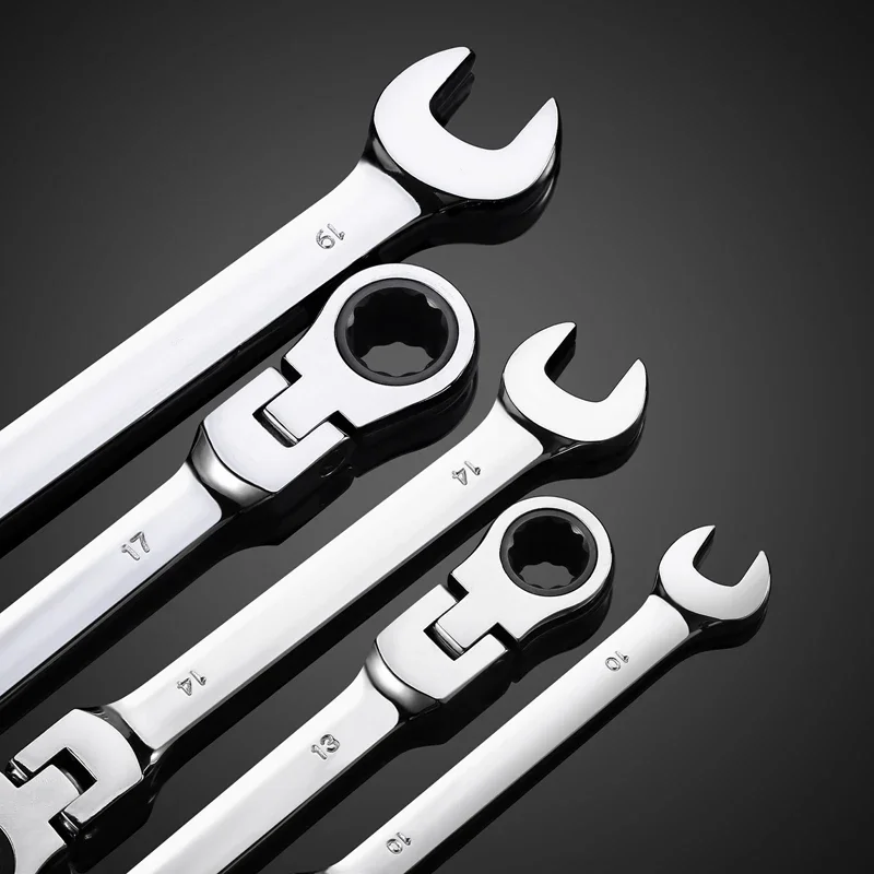 

Adjustable Ratchet Wrench With Movable Head Dual-purpose Ratchet Tool Vehicle Maintenance Tool Set Key Quick Mechanical Repair