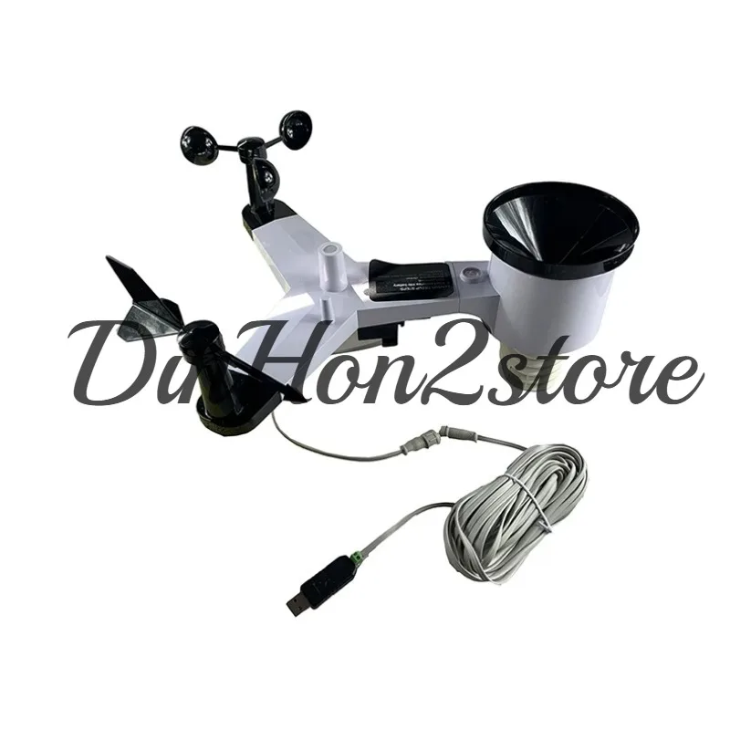 Weather station RS485 interface, wired connection, wind speed, wind direction, rainfall, temperature, humidity and air pressure