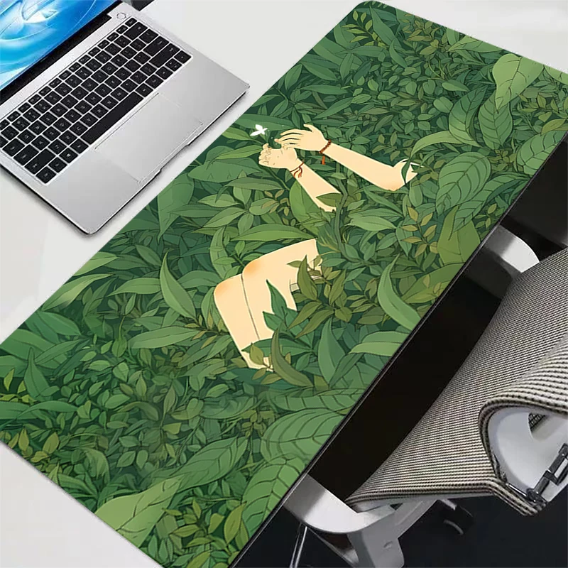 Cats in Green Plants Mousepad Beautiful Durable Rubber Mouse Mat Pad Game Player Desktop PC Computer Laptop Gaming Mouse Pad