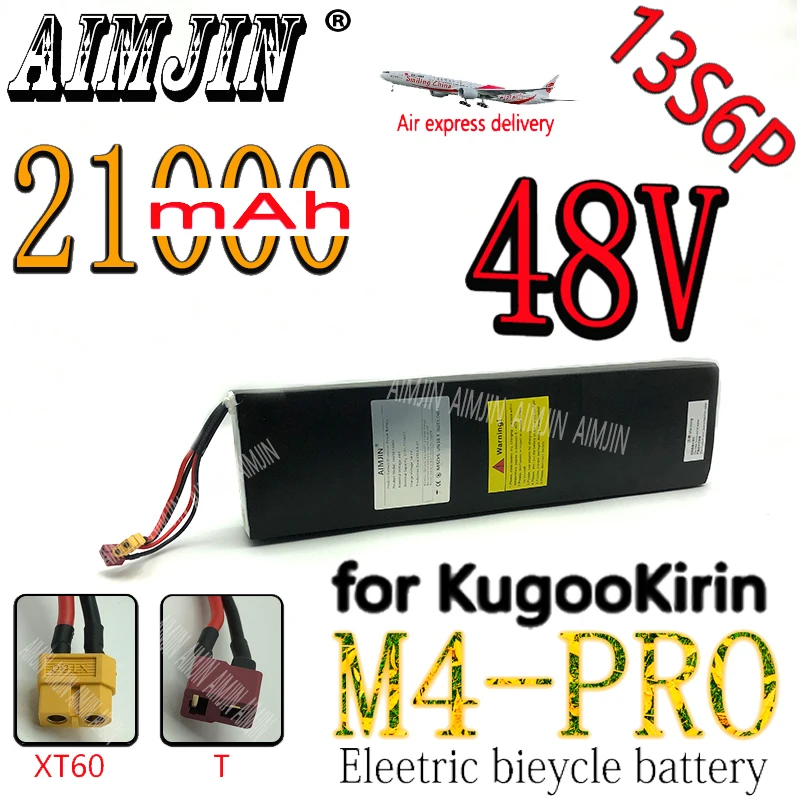 13S6P Suitable for Kugoo M4/ M4 Pro scooter 48V 21AH powerful 18650 Li-Ion Replace battery with BMS high-power XT60+T Plug