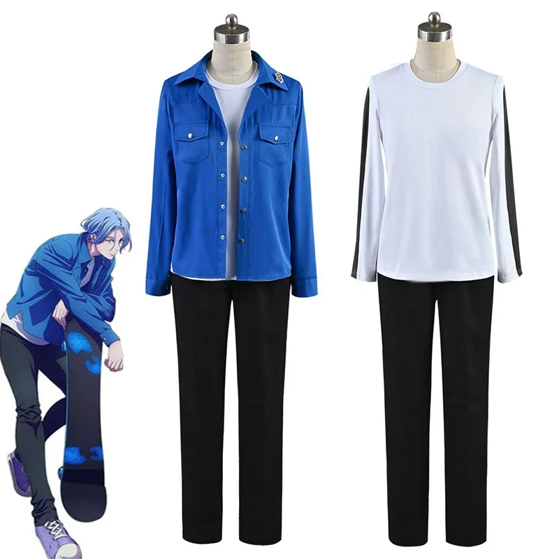 SK8 the InfInIty Langa Hasegawa Косплей Пальто Брюки Парик Обувь Полный комплект Хэллоуин SK Eight Синтетические волосы для женщин и мужчин