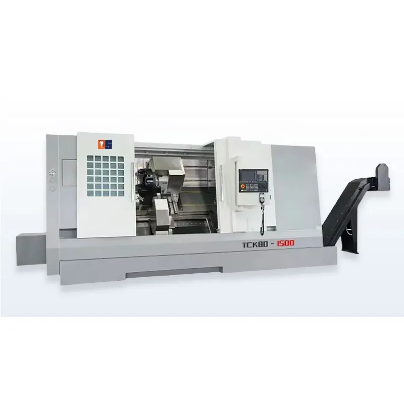 CNC مخرطة Hine سرير مائل للمعادن ، TCK80 ، الصين