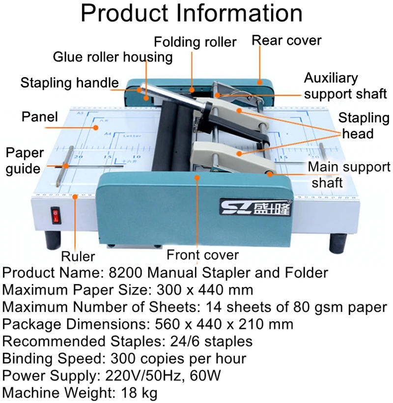 

Quick-Print Dual-Head 4-Position A3/A4 Stapling and Folding Machine (Manual)