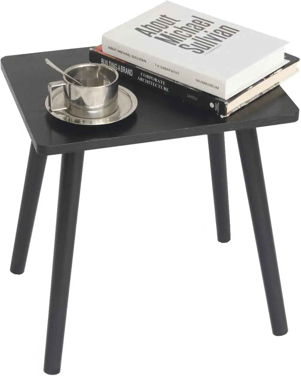 

Side Table, Small Black End Table for Living Room Bedroom Office Small Spaces, Modern Accent Side Table Nightstand with Solid