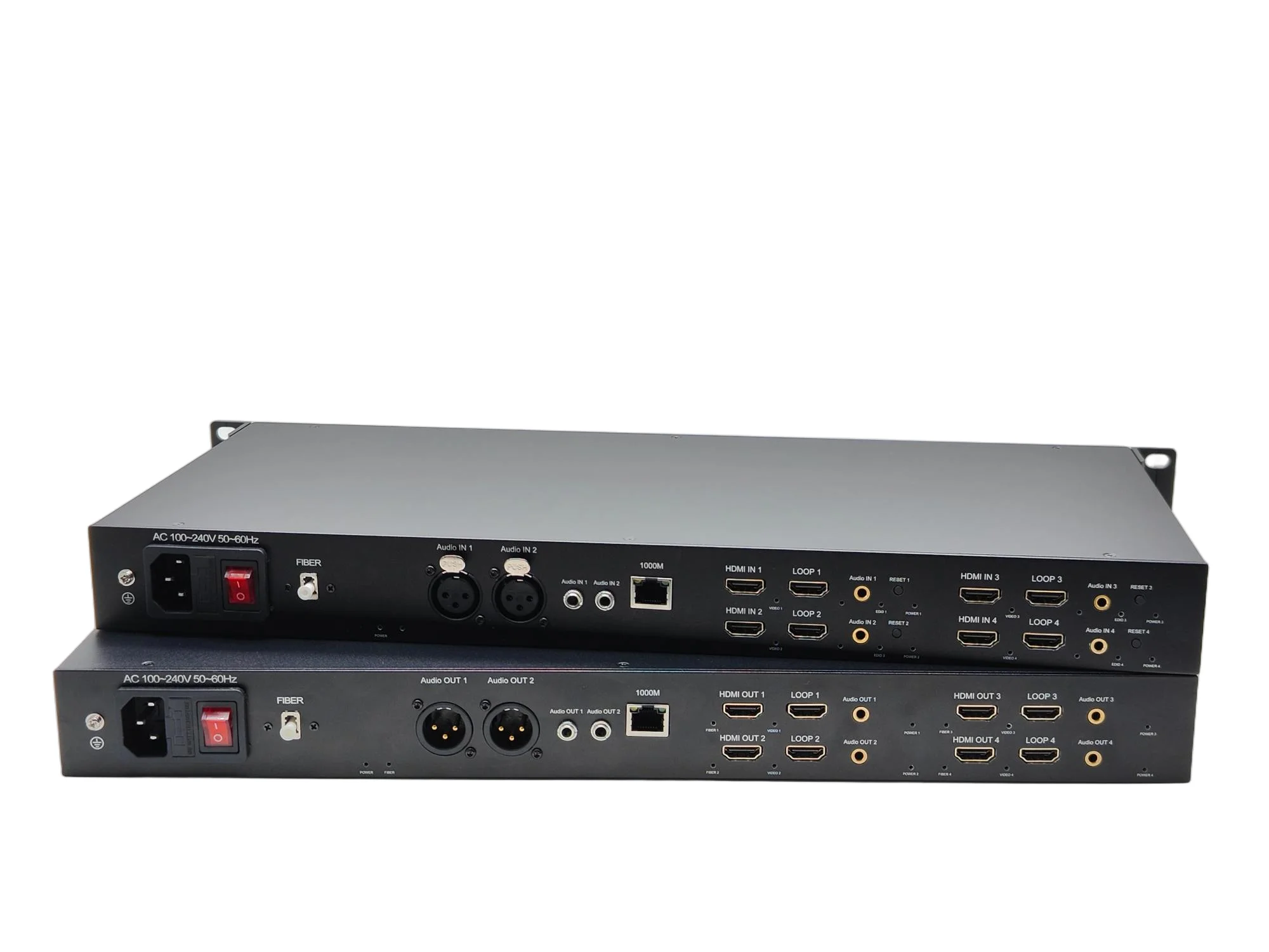 

Профессиональный 4-канальный HDMI 4K при 60 Гц/аудио/Ethernet-видео оптический удлинитель