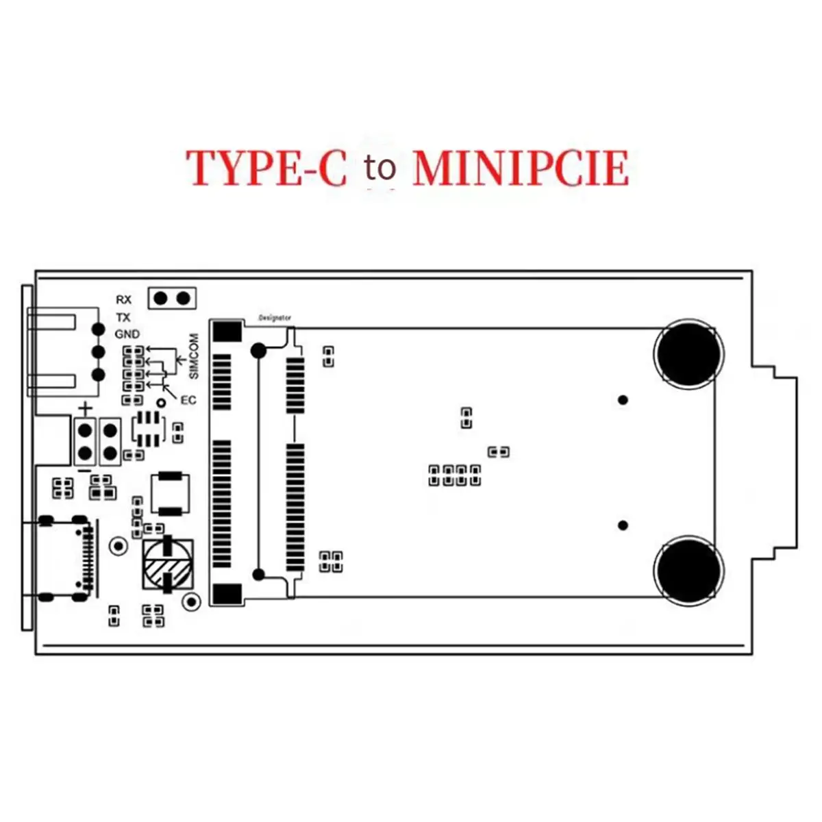 2026 NEW 4G/5G Module Adapter Board USB 3.0 to PCIe M.2 Type-C to PCIe Module Development Board