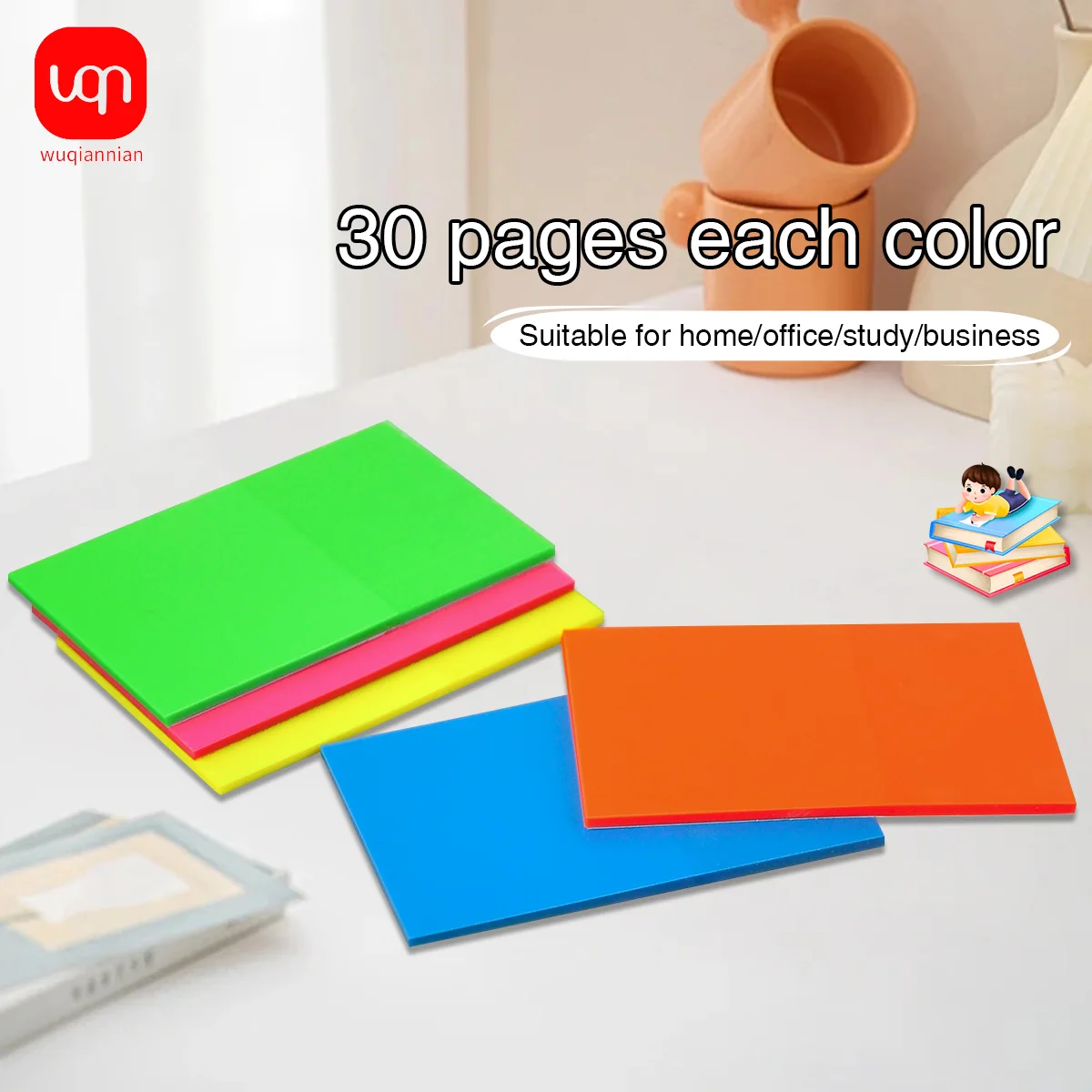 Kép 4: Átlátható Fluoreszkáló Dédelget Nyúlós Felvétel, Vízálló Fluoreszkáló Betűrendes mutató tabs, multi-color öntapadó Könyvjelző, Hivatal Könyvkereskedő