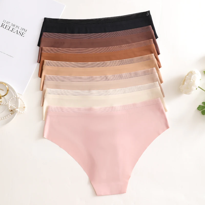 Hot Sale Woman Seamless Panties Laser Cut Ice Silk Invisible Ladies Seamless Underwear