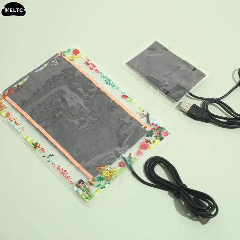 USB Heating Piece Hand Warming Film Bib Heating Piece Carbon Fiber Coaster Heating Crawling Piece Bending Resistance Heating Pad