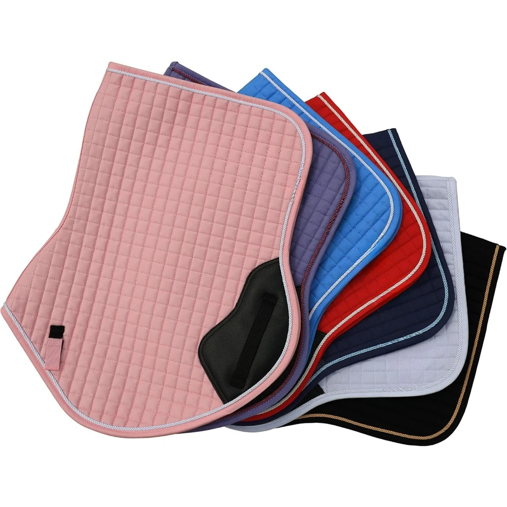 

Подкладки под седло контактные, 100% хлопковые английские подкладки под седло для лошадей с влагоотводящей и дышащей подкладкой