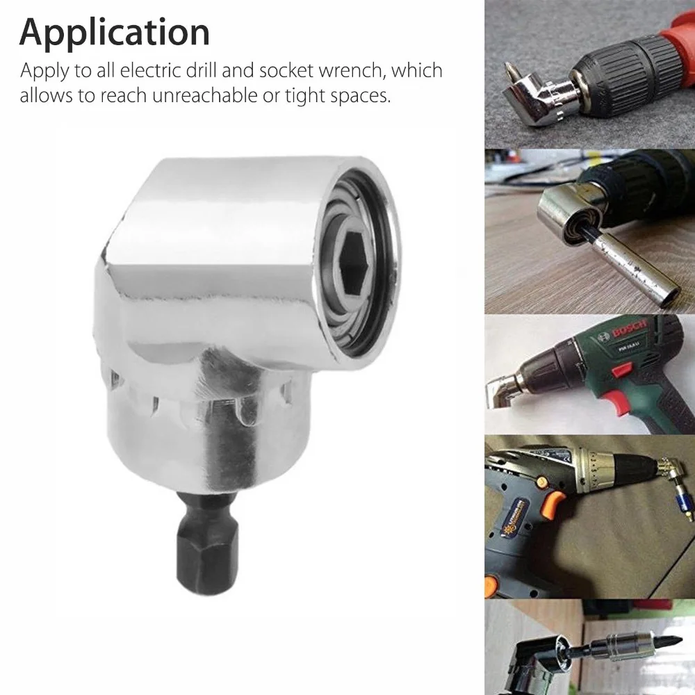 Binoax Góc 105 Độ Tua Vít Socket 1/4 "Lục Giác Nối Dài Khoan Giá Đỡ Adapter