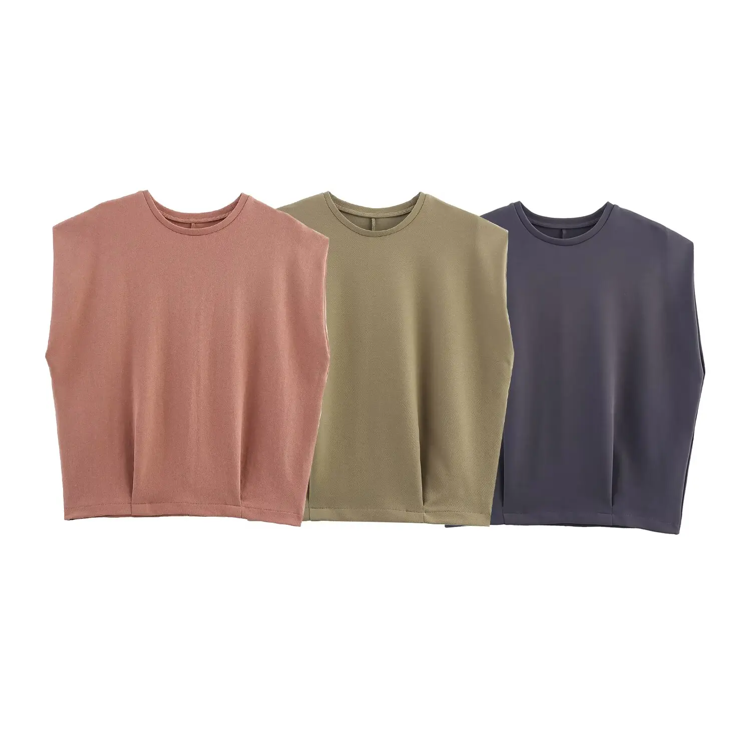 

2025 New Women's Clothing European and American Style Washed Effect Double-Sided Fabric Drop Shoulder Short Sleeve T-shirt