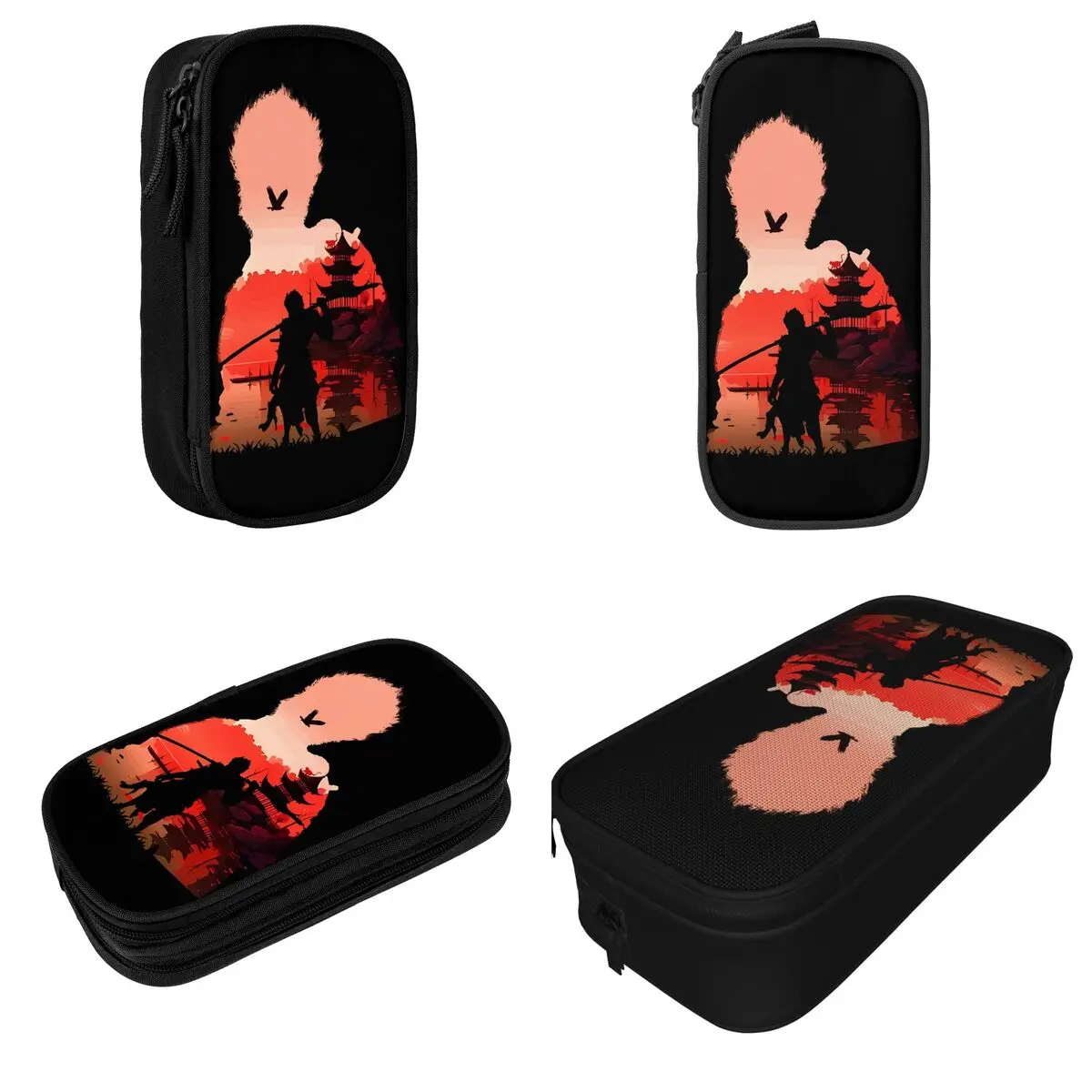 Lovely Black Myth Wukong Pencil Case Monkey King Pencilcases Pen Box Kids Large Storage Bag Office Gift Stationery