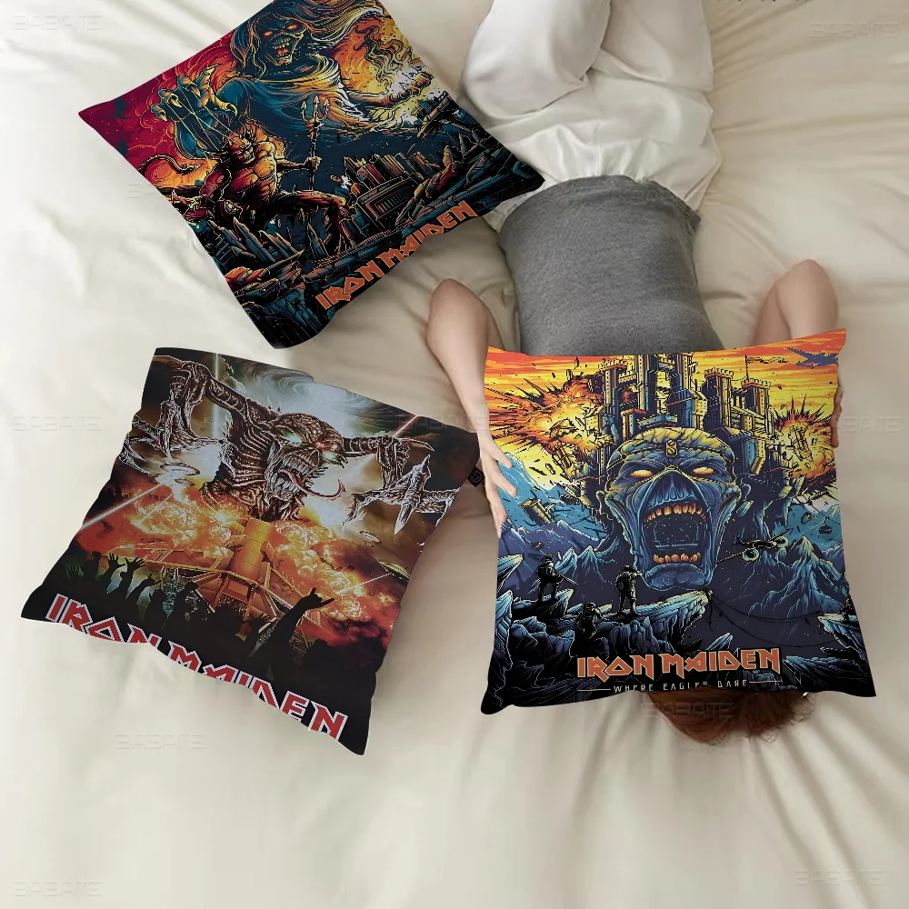 

Band I-Iron M-Maiden Personalized Pillow Cover Kids Bedroom Wild Party Decor Pillowcase Kid Birthday Shower Gift