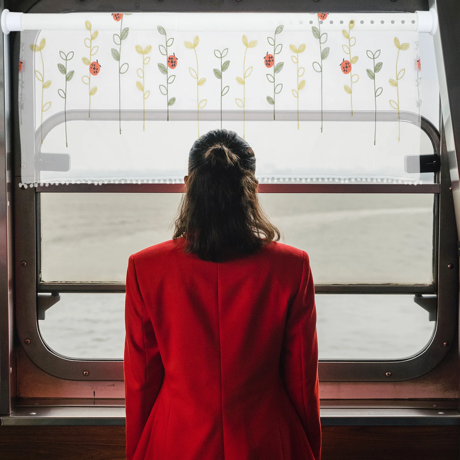 

Adjustable Heavy Duty Tension Curtain Rod No Drill Spring Loaded 32mm Diameter for Shower Balcony Windows Room Divider