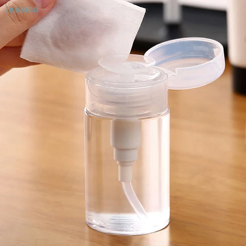 ♥100/150/200/300ml Empty Press Pump Bottle Dispenser Liquid Container Refillable Remover Cleaner Polish Makeup Manicure Tool