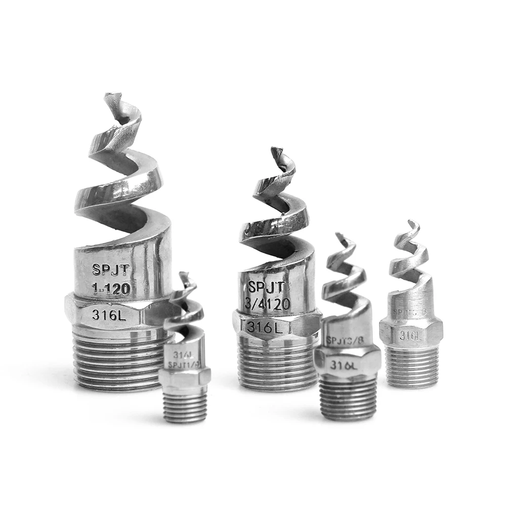 Huajue High-Power Jet Pool Blower Radiator High Flow Angle 1/4 Inch 90° BSPT External Thread Stainless Steel Spiral Nozzle