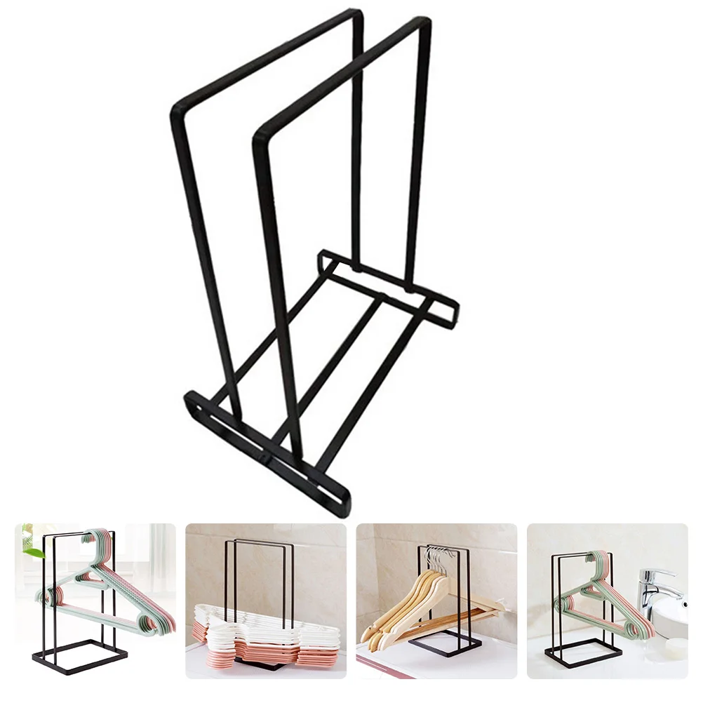 

Hanger Storage Rack Iron Material Non Perforating Household ganizer Clothes Hanger Holder Shelf Stable Practical Long Use