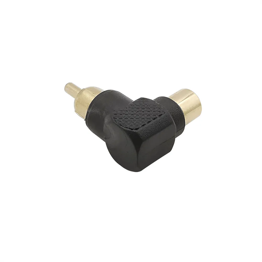10 Teile/los 90 Grad RCA Männlich zu Weiblich Audio Adapter RCA Stecker Jack Rechten Winkel Ellenbogen Stecker Rot Schwarz – Detail 3