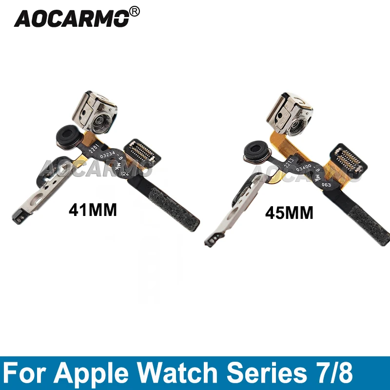 

Aocarmo For Apple Watch Series 7 8 Series7 41mm 45mm Power On Off With Microphone Rotation Shaft Repair Replacement Parts