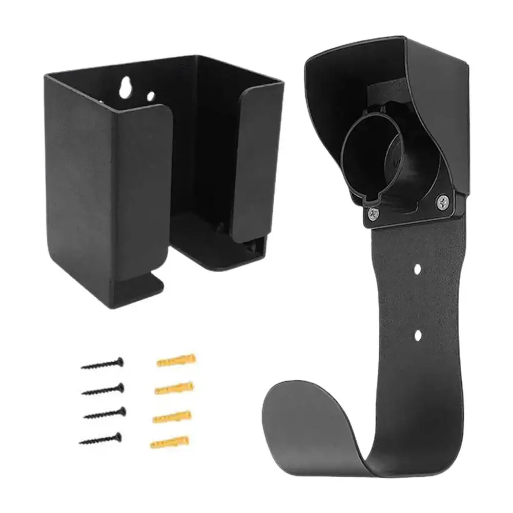 Soporte de cargador EV de pared para coche eléctrico, montaje de base de gancho J, protección de boquilla impermeable para enchufe de EE. UU. J1772, organizador de enchufe N9Z6