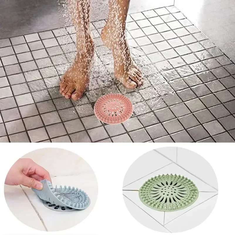 1Pc Sink Strainer  Bathroom Sewer Filter Floor Drain Drain Hair Catcher Bath Shower Stopper Plug Anti Blocking Bathroom Products