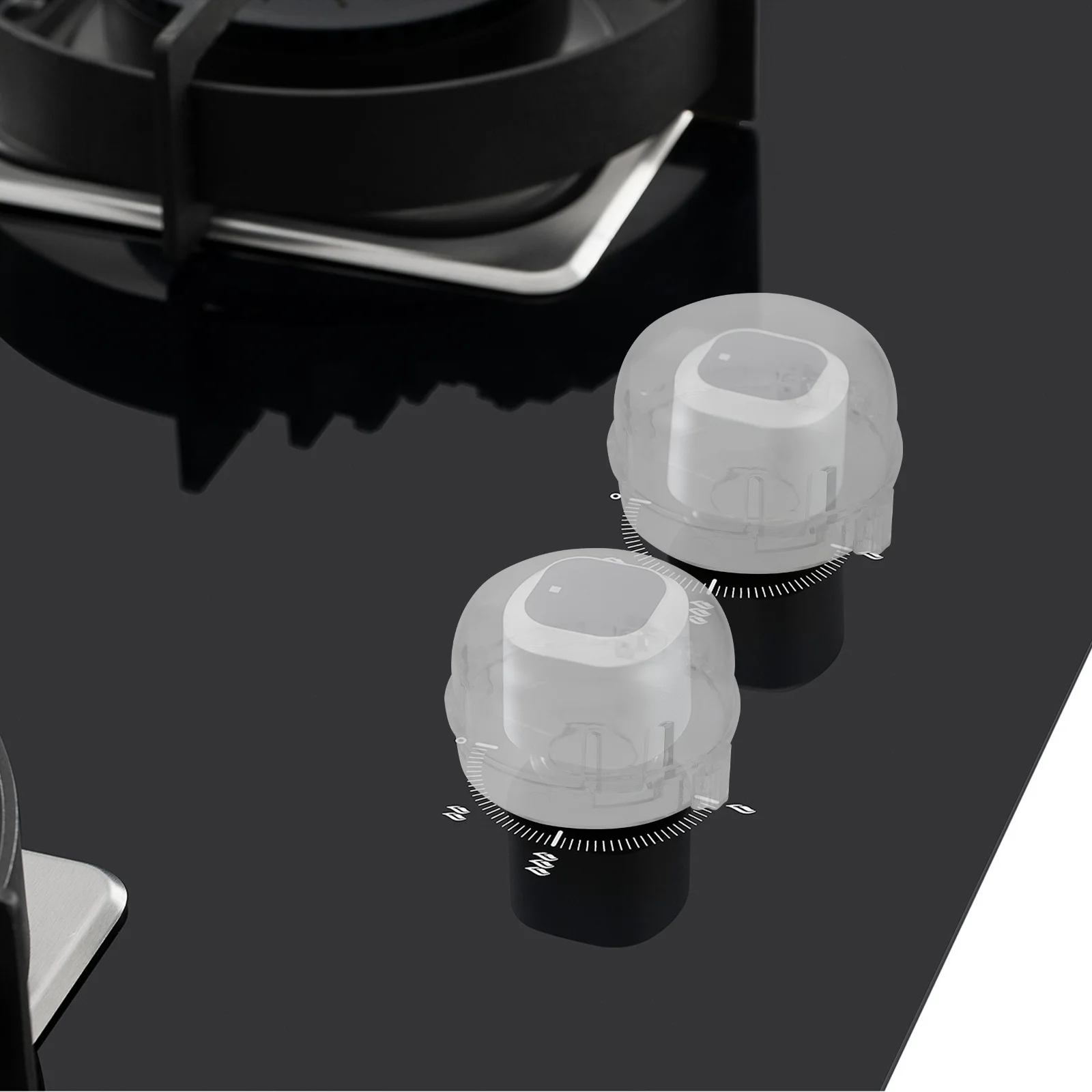 4 pçs capa de botão de fogão de segurança infantil claro resistente ao calor protetor de fogão a gás cozinha guarda de segurança capa de botão de fogão