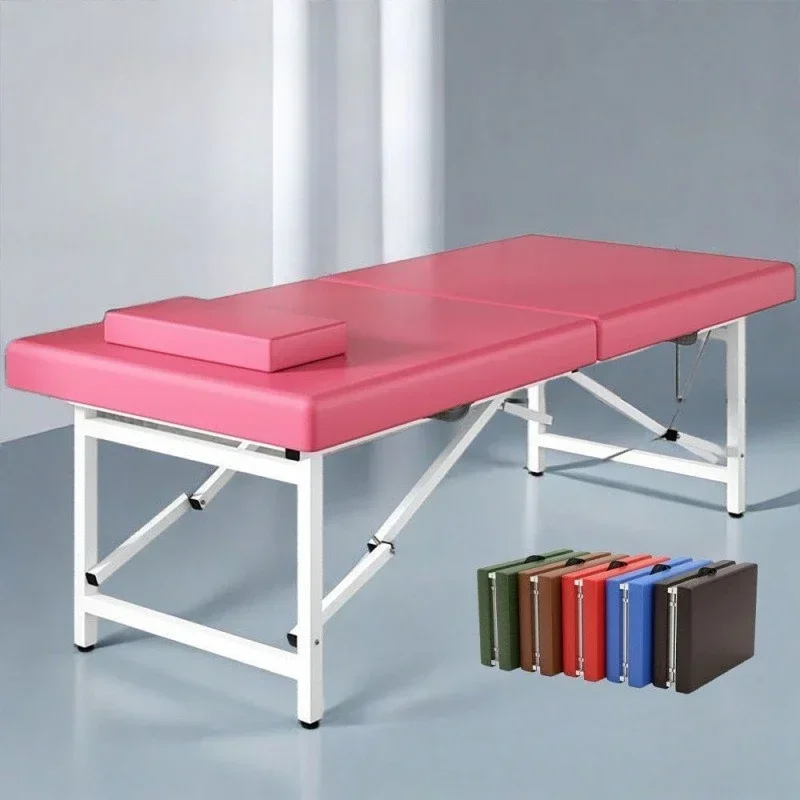 Portable Lightweight Folding Massage Table Face Cradle Home Therapy Bed with Carry Case for Spa Salon Facial Furniture