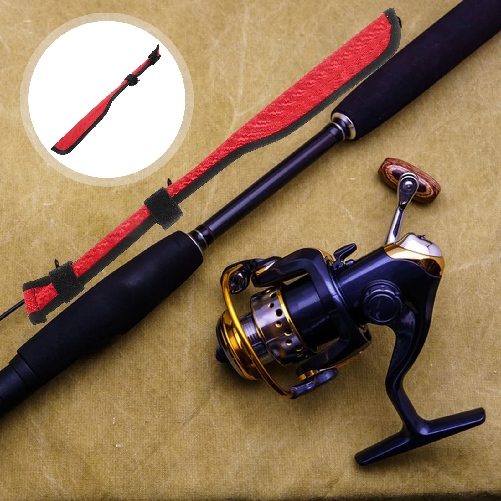 

Fishing Rod Tip Protector Polyester Sleeve Durable Material Portable Design Easy to Use Lure Rod Safety Covers