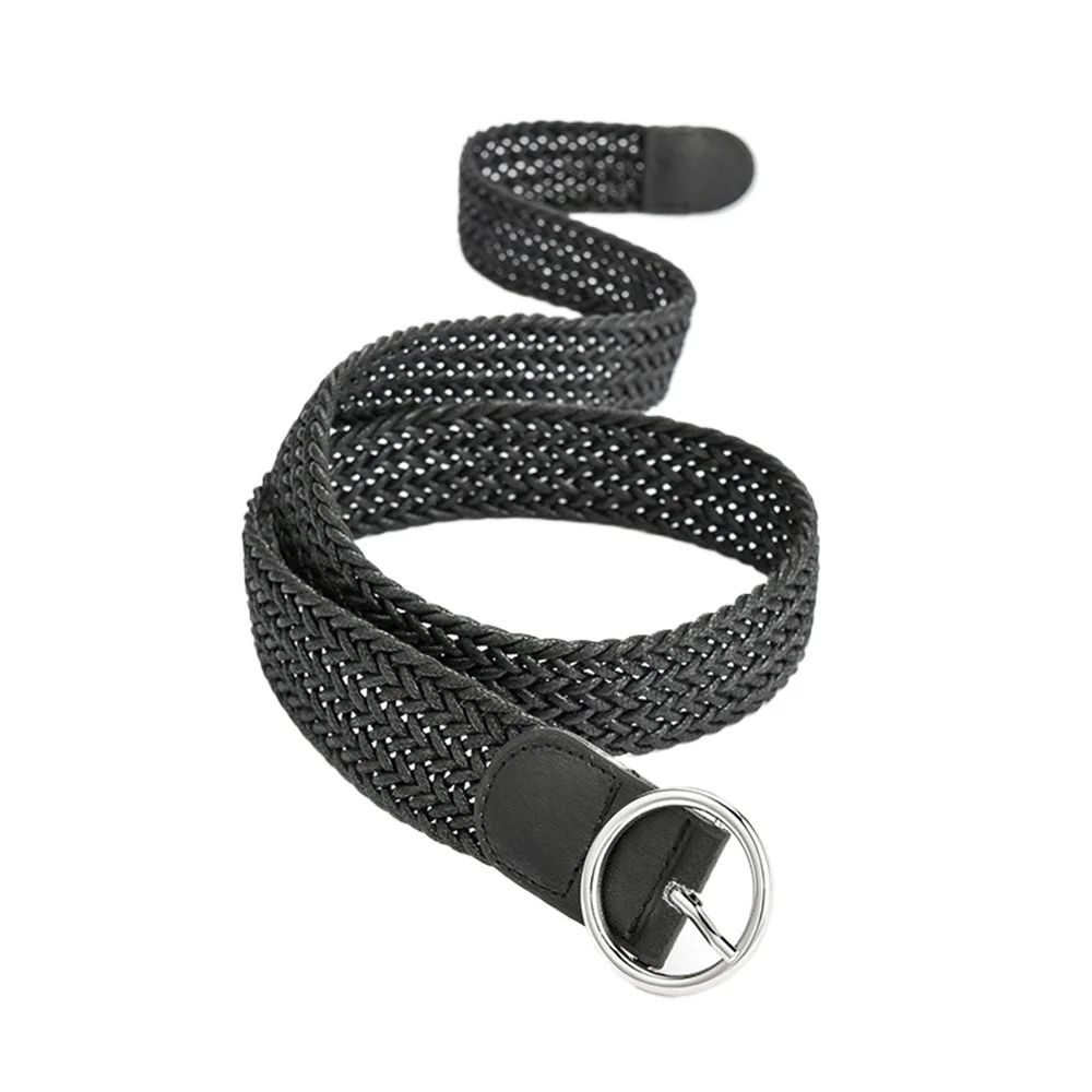 

Black Knitted Women Belt Vintage Ladies Belt for Trousers Solid Female Red Camel Coffee Navy Braided Strap Belt 105cm Fashion