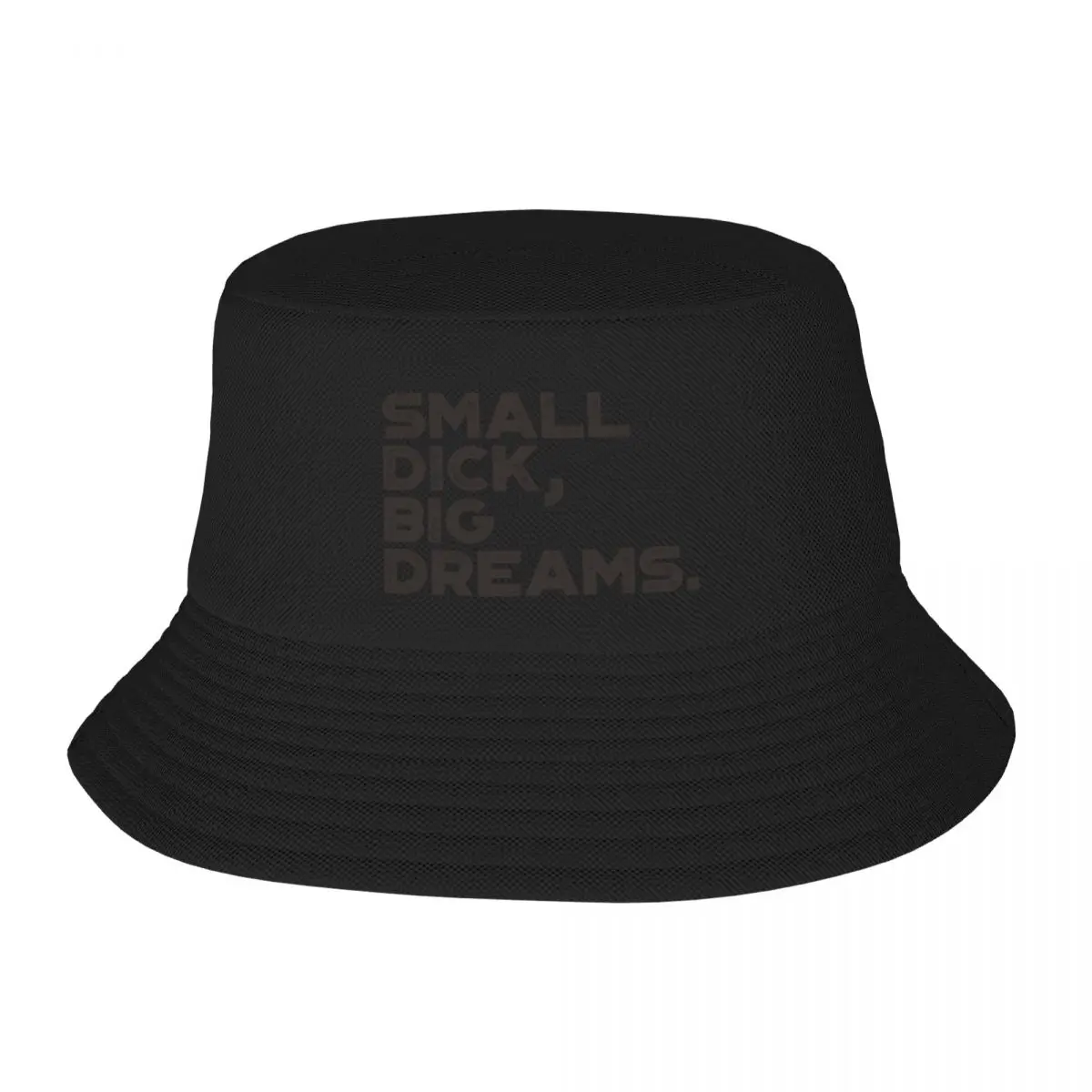 

New Funny Offensive Small Dick Big Dreams Vintage Retro (Black) Bucket Hat Golf Kids Hat Cosplay Hats For Women Men's