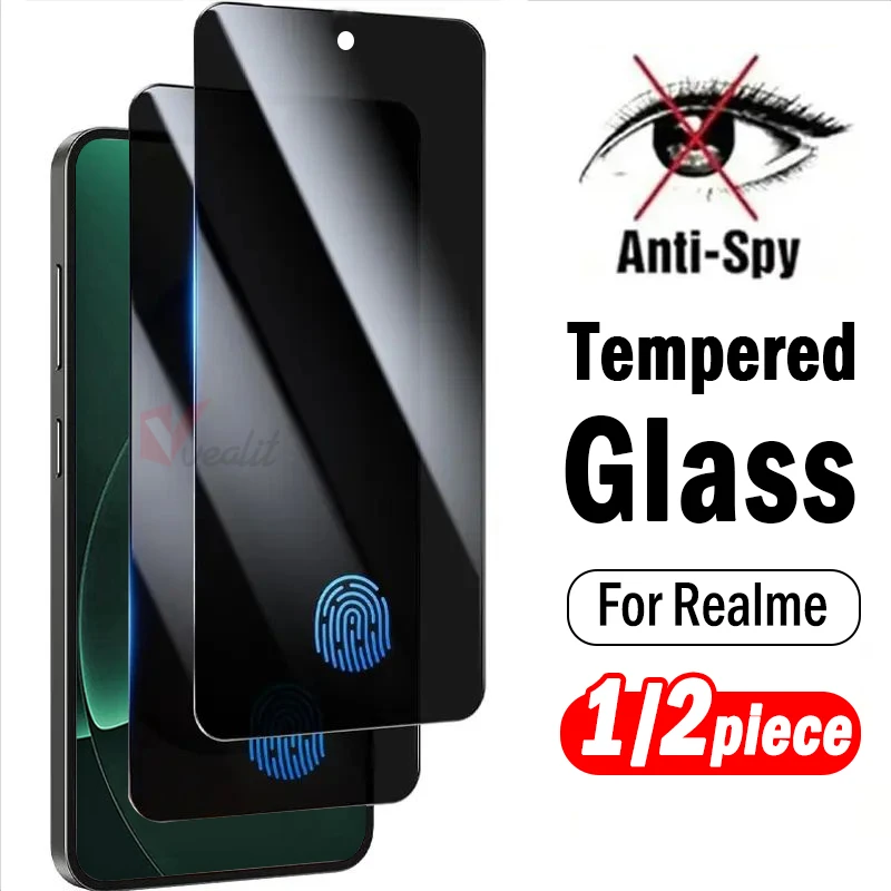 

1-2Pcs Unlock Privacy Protective Glass for Realme GT8 Pro Screen Protector for Realme GT8 GT7 Anti Spy Tempered Glass
