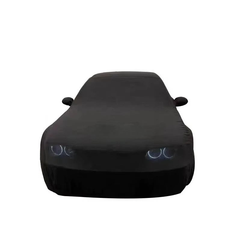 

Super Soft Washable Breathable Black Stretch Velvet Car Cover UV IR Protection Indoor Anti-Dust Non-Waterproof High Quality