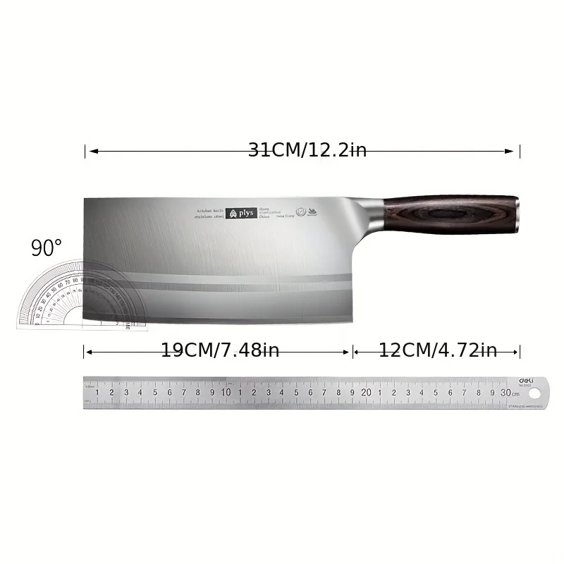 The kitchen knife is super sharp and specially designed for chefs to slice vegetables, chop bones, and cut knives. Kitchen L9195